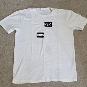 Supreme Comme Des Garcons Shirt Spilt Box Logo Tee